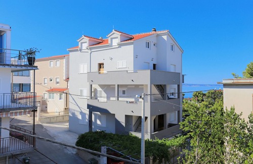 Podstrana Apartment | Studio flat with terrace and sea view Podstrana, Split (AS-6072-a)
