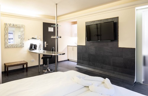 Heidelberg Apartment | Studio with a fully equipped kitchen and a modern bathroom
