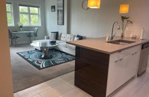 Calgary Chinatown Apartment | Stunning 1 bedroom condo in Calgary with riverview
