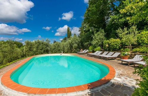 Greve in Chianti House | Stunning private villa for 8 people with WIFI, A/C, pool, TV, patio, panoramic view and parking