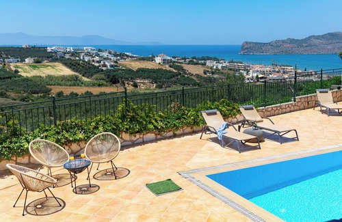 Kato Stalos Villa | Stunning view*Private pool *500mt to Stalos beach