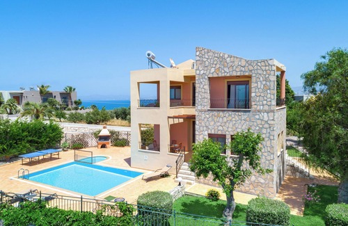 Kato Stalos Villa | Stunning view*Private pool *500mt to Stalos beach