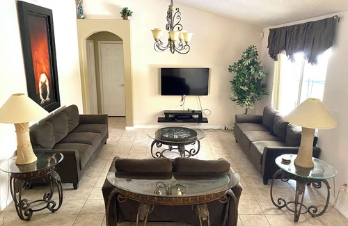 Orange Tree Villa | Stunning Villa w/Solar Heated Pool Near Disney