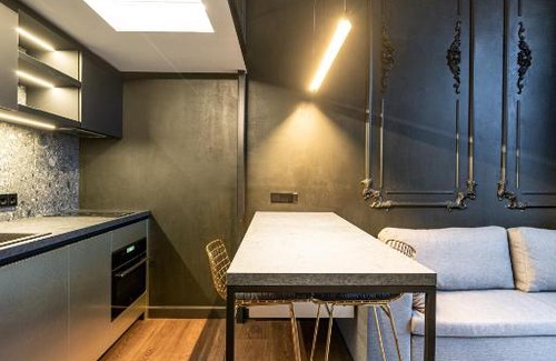 Kaunas Apartment | Stylish Black and White loft