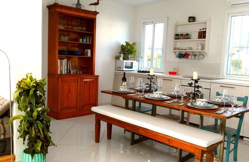 Almayate Bajo House | Stylish Cortijo + apartment with garden and pool, on foot in the village and on the beach