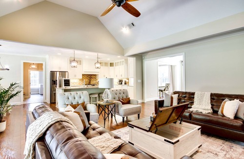 Peach Orchard House | Stylish Hephzibah Home w/Fire Pit & Theater Room!