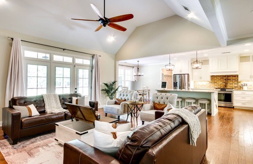 Peach Orchard House | Stylish Hephzibah Home w/Fire Pit & Theater Room!
