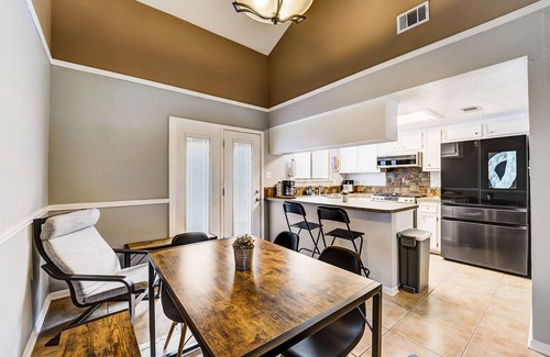 Humble Condo | Stylish loft-style condo with private patio, central AC, & W/D - dog-friendly