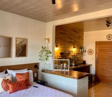 Japaratinga House | Suíte frente mar com cozinha e quintal pés na areia