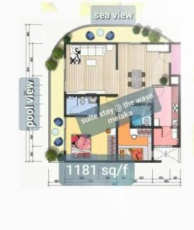 Malacca City Apartment | Suite Stay@The Wave Melaka/Corner Unit