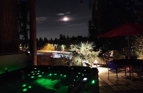 Totem Lake Apartment | Suite with Hot Tub -AC - Huge Fenced Yard - Mt. Rainier View - Private Entrance