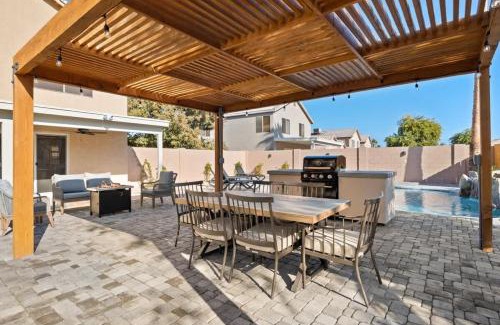 Larissa House | Sun-Drenched Terrace: Chic w Grille Firepit Pool