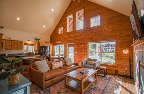 Dover Bay House | Sunlit, dog-friendly home with hot tub, gas fireplace, & washer/dryer