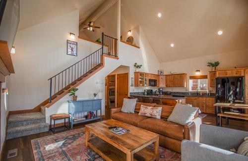 Dover Bay House | Sunlit, dog-friendly home with hot tub, gas fireplace, & washer/dryer