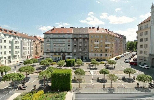 Prague 6 Apartment | Sunny apartment with balcony near Prague Castle with Prague Castle view