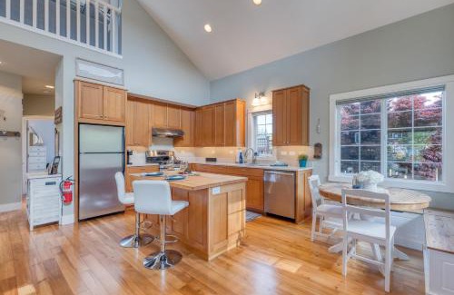 Langley House | Sunny Backyard Fireplace Coastal Access in Peaceful Neighborhood Near Shopping