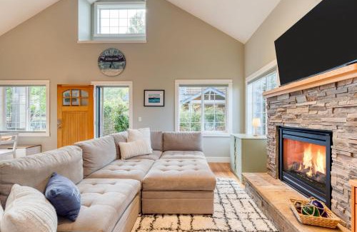 Langley House | Sunny Backyard Fireplace Coastal Access in Peaceful Neighborhood Near Shopping