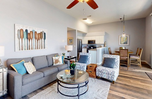 North Ocean City Condo | Sunny Waterfront Condo w/Canal Views, Balcony, Central AC, Shared Pool & Tennis