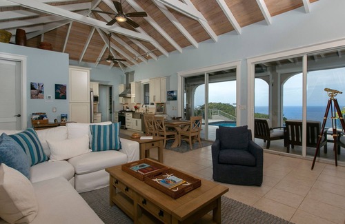Fish Bay House | Sunset, Sunrise & Ocean Views, 3 Bed 4.5 Bath, Close to Cruz Bay & Beaches. Gym
