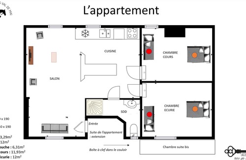 Talmas Apartment | Superb apartment in a stable for 10 people