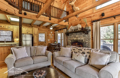 Ellijay Cabin | Sweet Water Retreat- 2/2 River Front, dog friendly, HOT TUB