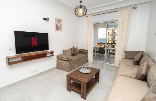 Tangier Apartment | Swimming Pool Parking Shower Beldi Sea view