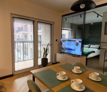 Srodmiescie Apartment | Szmaragdowy apartament w centrum Łodzi