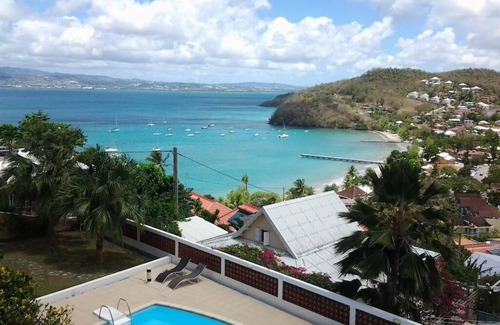 Trois-Ilets Apartment | T3 pool l'océane sea view and panoramic bay huge pool, close to everything