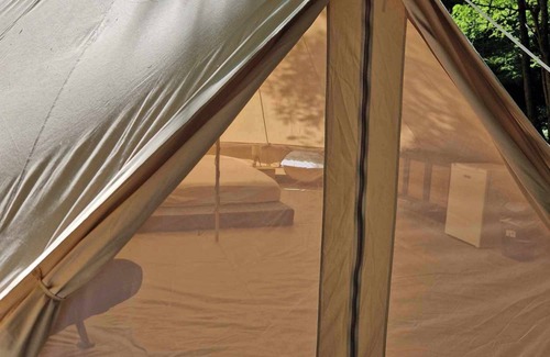 Lacrouzette RV Rental | Tente Lodge Tout Confort à Quelques Mètre de la Rivière et Sanitaire Privatif !