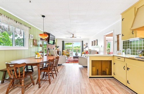 Eucha House | That 70's Lake Front Home w Dock 2-bedroom house, Hot Tub & Fire Pits in Eucha!