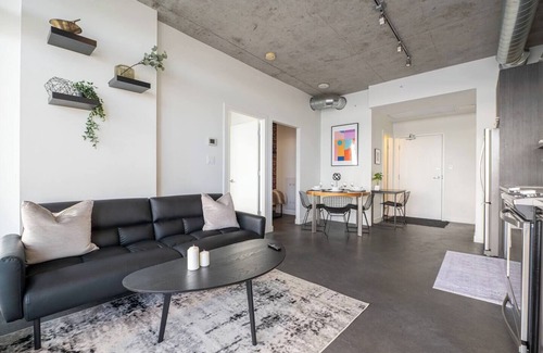 East Village Apartment | The Brixton - DT Views, by Bow River & Saddledome