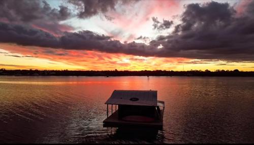 Grant-Valkaria Boat Rental | The Burrow-a floating cabin