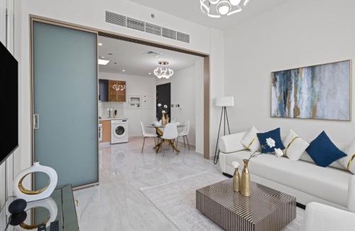 Dubai Apartment | The Celeste Manor 1BR w Study in Gemz-14