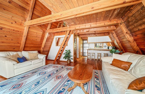 Klamath Lake Cabin | The 'Easy A' Cabin at Rocky Point- Stylish 1960's A-Frame