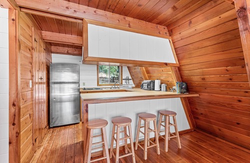 Klamath Lake Cabin | The 'Easy A' Cabin at Rocky Point- Stylish 1960's A-Frame