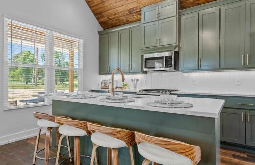 Hot Springs House | The June Hot tub with king beds on 2 acres
