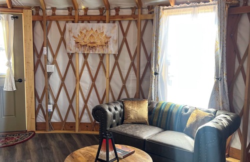Big Water Resort | "The Lotus" Private Yurt at Nomad Yurts. Central to all Lake Powell offers.
