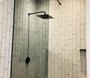 Downtown Johannesburg Apartment | The Monochrome Apartment 209 - Urban Chic Escape - Open Plan Bathroom with Bathtub