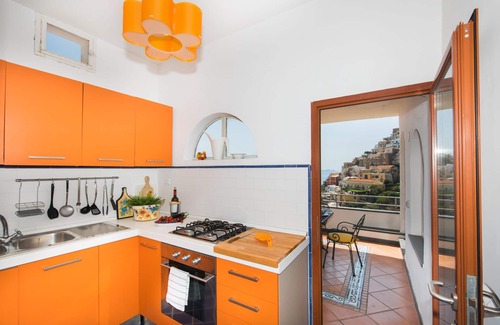 Positano City Centre Apartment | The Moon Positano, only 3 minutes walk to reach the main beach in Positano.
