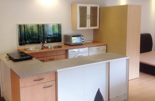 Espenau Apartment | The spacious, bright apartment is located in the basement of the beautiful Villa Pegasus with a view