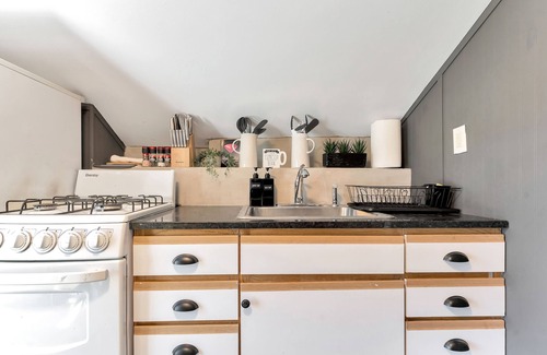 Berkley Apartment | This property offers a colorful and funky modern vibe with updated furniture and decorations