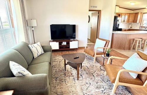 Devils Lake House | Three bedroom home on a large lot with a lake view