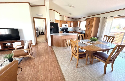 Devils Lake House | Three bedroom home on a large lot with a lake view