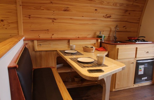 Valparaiso Cabin | Tiny cabin #2, sailboat inspired design. Surrounded by forest by the beach