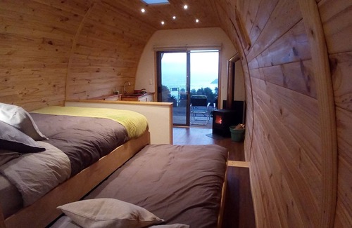 Valparaiso Cabin | Tiny cabin #2, sailboat inspired design. Surrounded by forest by the beach