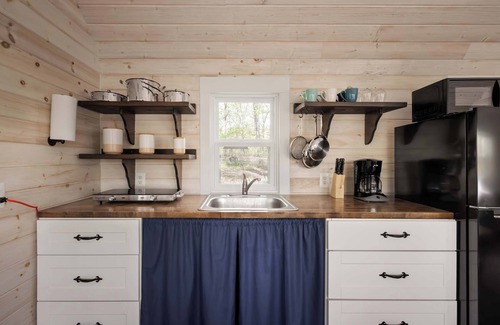 Great Cacapon Apartment | Tiny Cabin w Fire Pit Game Room and Dog Friendly