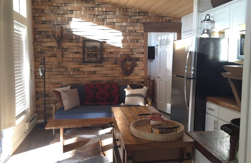 Hollister Cabin | Tiny Home Cabin. Farm animals. National Parks., The Pinnacles & Hollister Hills