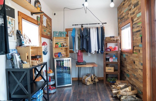 Meeker House | Tiny Home with one Queen bed and a Futon couch. Sleeps: 3