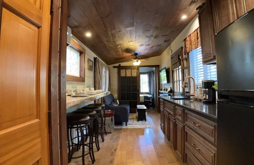 Lochmere Cabin | Tiny Pine Lakefront Cabin with Dock, Fire Pit & BBQ