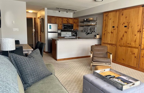 Silver Star Mountain Condo | Top floor studio condo at Creekside - pet friendly, views, ski-in/out access